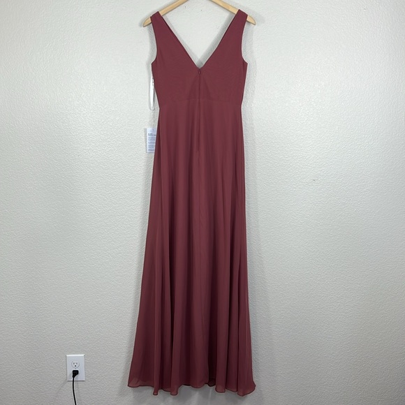 REVELRY NWT Blair Chiffon Dress size 6 Formal Bridal Dress - Picture 9 of 13